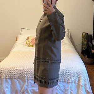 Elie Tahari Long Sleeve Collarless Open Front Jacket